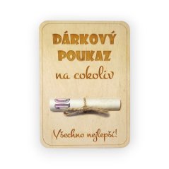 Dřevěné přání na peníze – Cokoliv