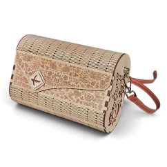 Dřevěná kabelka Ovalia - Slovácký ornament