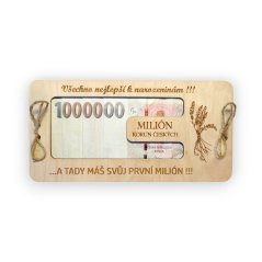 Dárková karta – Milion k narozeninám s motivem levandule