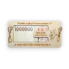 Dárková karta – Milion k narozeninám s motivem květiny