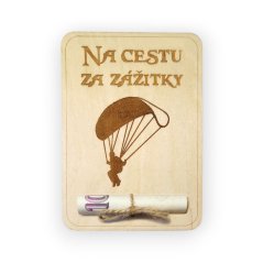 Dřevěné přání na peníze – Zážitky