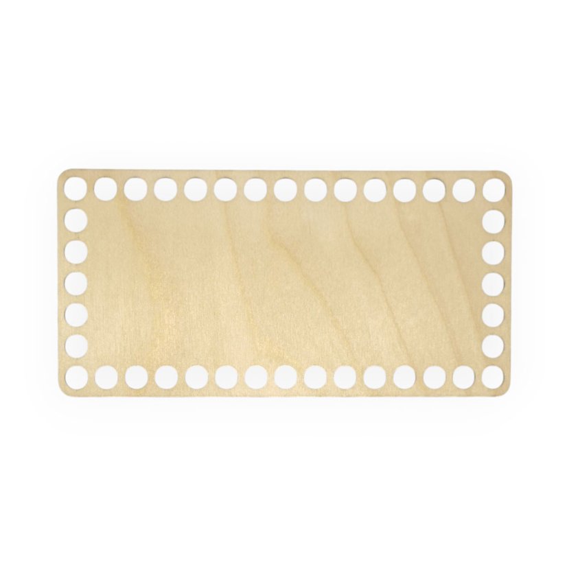 Dřevěné dno na košík – obdelník - Velikost: 20 × 10 cm