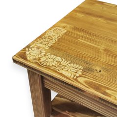 Štokrle se slováckým ornamentem – hnědé