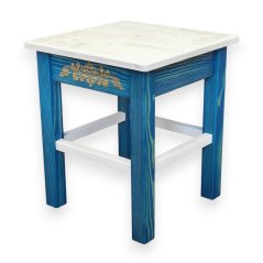 Štokrle se slováckým ornamentem – modré